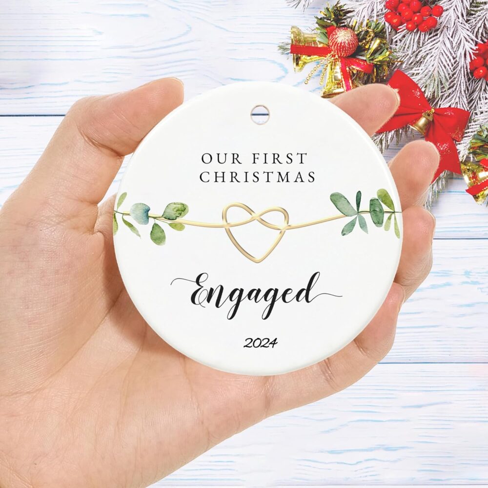 First Christmas Engaged Ornament 2024