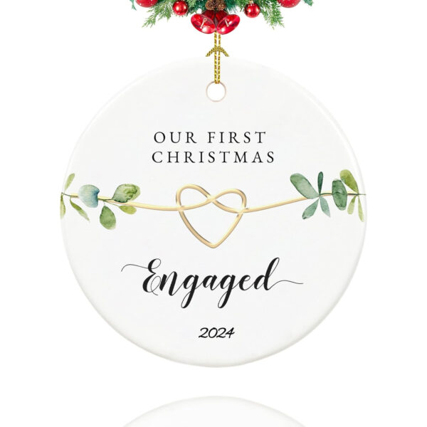 First Christmas Engaged Ornament 2024